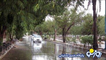 تداوم رگبار و رعد و برق در این مناطق/ دمای هوای این شهر به ۵۰ درجه می‌رسد